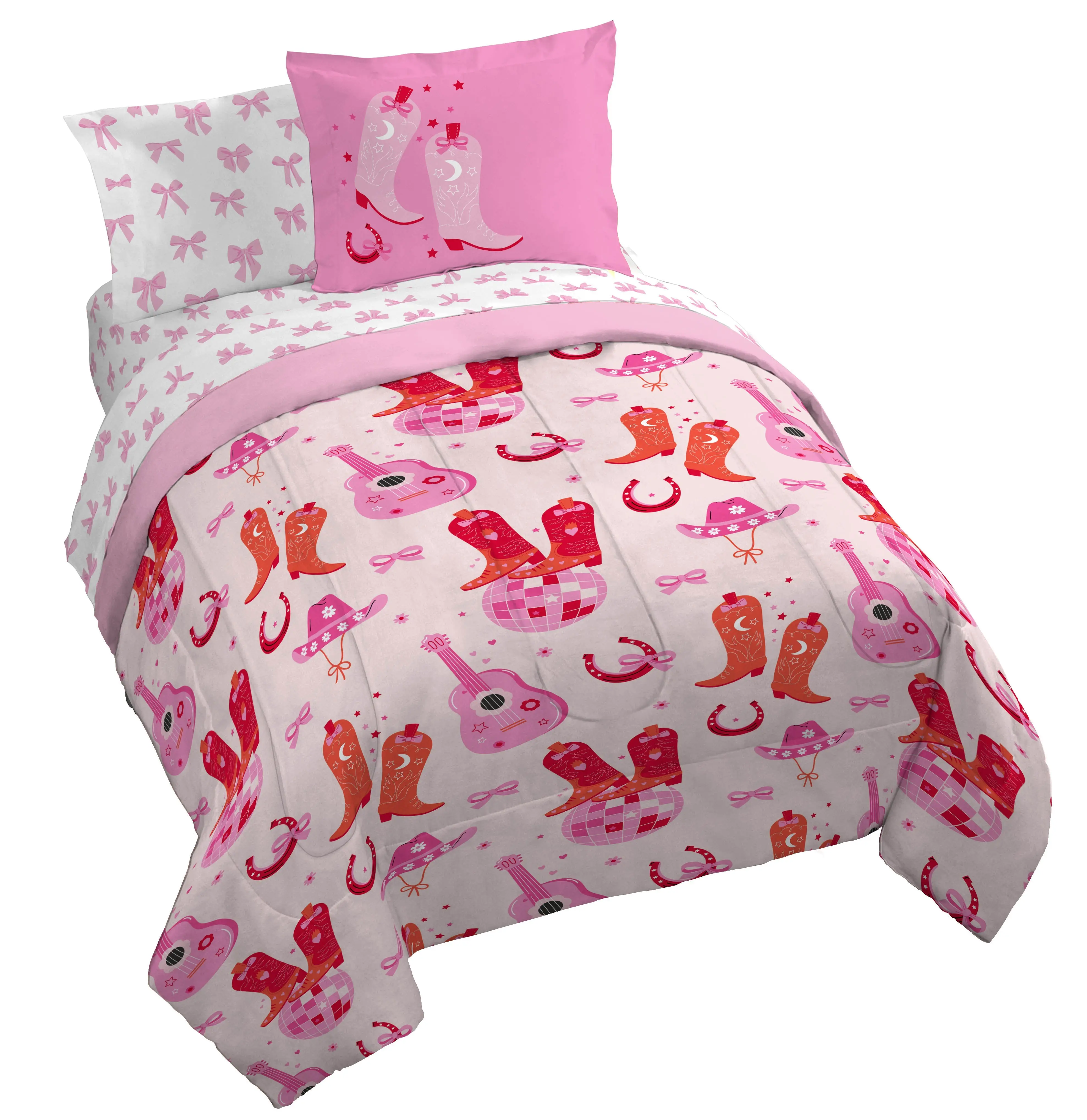 Jay Franco Soft Western Bedding Set for Boys and Girls - 100% Brushed Microfiber Polyester Bed Cover Set with Vibrant Decorative Bedsheets (Toddler Size)