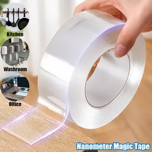 Double-Sided Heavy-Duty Tape (32‘10 feet), Nano Double-Sided Tape, Transparent Mounting Tape, Reusable Waterproof Tape, No-Trace Magic Tape, Picture Hanging Adhesive Strips, Ideal for Home Decor Projects#TOP PICKS