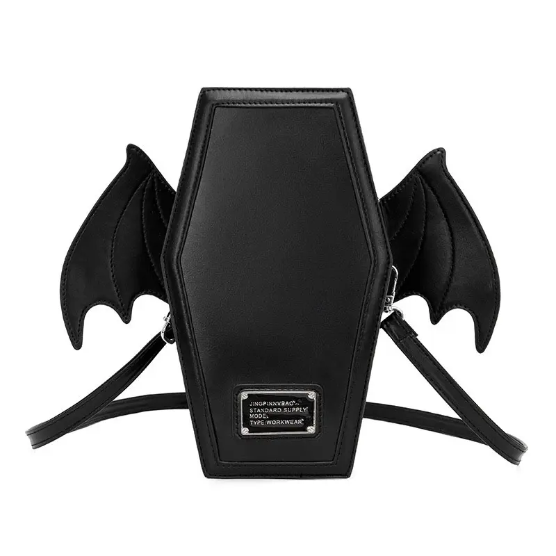 Women's Punk Bat Wing Mini Backpack - Edgy Streetwear Fashion Bag with Adjustable Straps for School, Daily Use, Targeted for Daughters, Adds Personality