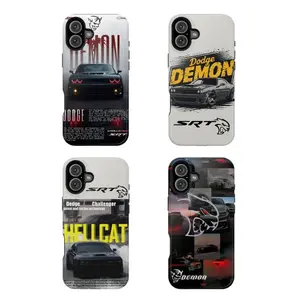 Dodge Challenger SRT Phone Case Set, Hellcat Redeye TPU Covers for iPhone 17 16 15 14 13 12 11, Accessories Durable Protection