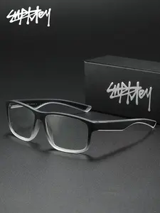 SUPKLEY Casual And Comfortable Reading Glasses With Pc Lenses And Square Frames, Comfortable Nose Pads For All Day Wear Without Pressure, Suitable For Daily Reading Of Books And Newspapers, Square Frame Eyeglasses, High Quality Eyewear