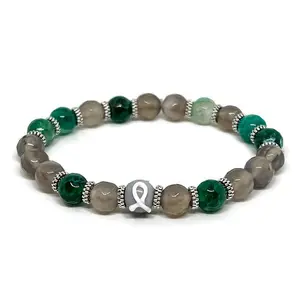 Limited Edition Postpartum Depression Mental Health White Ribbon Awareness Unisex Mens and Womens Stretchy Bracelet