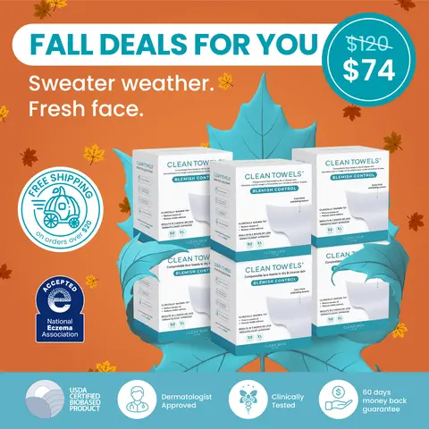 Blemish Control Clean Towels XL 6 Packs of 50 ct - 300 count