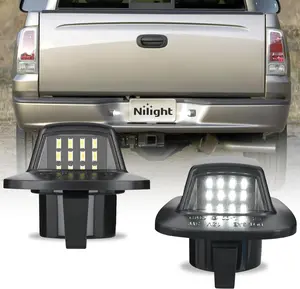 Nilight License Plate Lights Compatible with 1997 1998 1999 2010 2011 Dodge Dakota 2006-2009 Mitsubishi Raider with Black Housing 6000K White 2PCS Pack