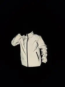 Reflective Windproof Jacket Stylish Running Sports Outerwear Casual Hip Hop Windbreaker Night Glow-in-the-Dark Sports Jacket