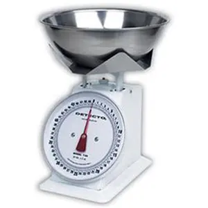212 MAIN Detecto T25B TB Series Multi-Purpose Dial Food Weight Scale, Stainless Steel, ADA-Ready High-Capacity, NSF Certified, Bulk Weighing Kitchen Utensil with Square Base