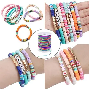 1 Roll 1 mm (0.04in) Rainbow Color Elastic String Cord, Elastic Thread Beading String Cord for Jewelry Making Bracelets Beading ,Rainbow Stretchy String for Bracelet Making, Thread for Clay Beads, Jewelry, Necklaces, Sewing and Crafts【20M(65.6Ft)/50M(164F