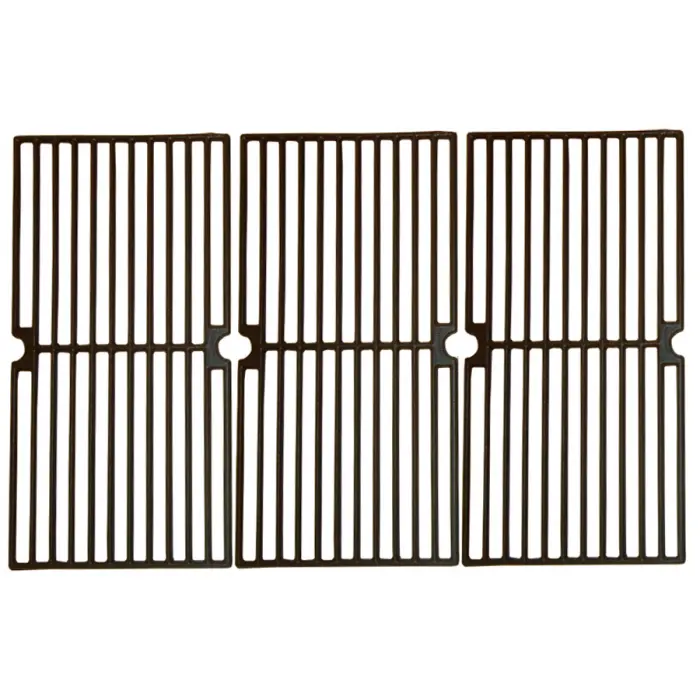 Heavy Duty 3-Piece Porcelain Cast Iron Grill Grate Replacement Set for BBQ Gas Grills