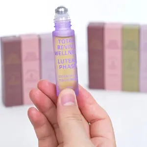 Total Revive Luteal Phase Essential Oil - 10 mL Roll-On for PMS & Emotional Relief - Made with Fractionated Coconut Oil, Lavender, Chamomile, Ylang Ylang, and Vitamin E - 100% Natural & Vegan - Compact Size for On-The-Go Use