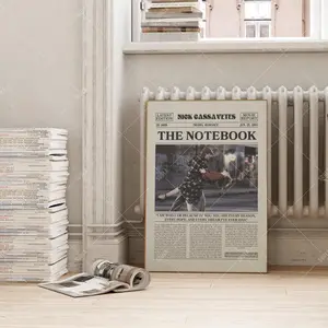 The Notebook Movie Poster: Retro Newspaper Style Art Print, Black White Wall Art, Vintage Retro Art Print, Custom Movie -Poster Unframed