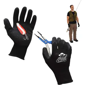 Fish Handling/Cleaning Gloves Textured Grip Palm Soft Lining Fillet Gloves – One Size Fits Most L to XL fishing equipment for men