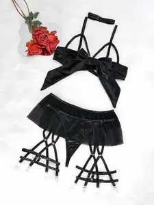 Women Lingerie Sets Silk Bow SleepwearGlamour Nightwear New Year Valentine's DayBirthday Gifts Womenswear Comfort BasicMinimalist