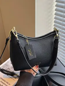 Women's Fashionable Solid Color Handbag Shoulder Bag, Casual Versatile Bag for Daily Commuting, Shopping, Dating, Trendy All-match Commuter Bag