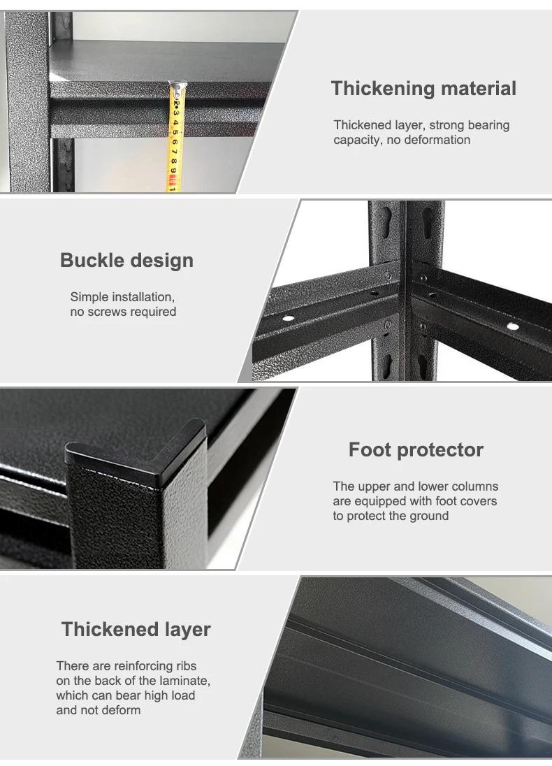 USA Warehouse Sends to Customer Garage Steel 5 Layer Home Steel Boltless Garage Storage Rack Shelves Racks Warehouse Racking