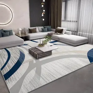 1pc Velvet Square Meter Velvet Abstract Geometric Pattern Living Room Floor Sofa Coffee Table Bohemian Style Velvet Rug