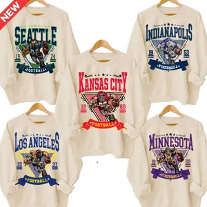Vintage Football Sand Sweatshirt, Hometown Pullover,  All Team Football Sports, Retro Football Tees Team Colors, Unisex Hoodie Custom Team Cotton GIft MX