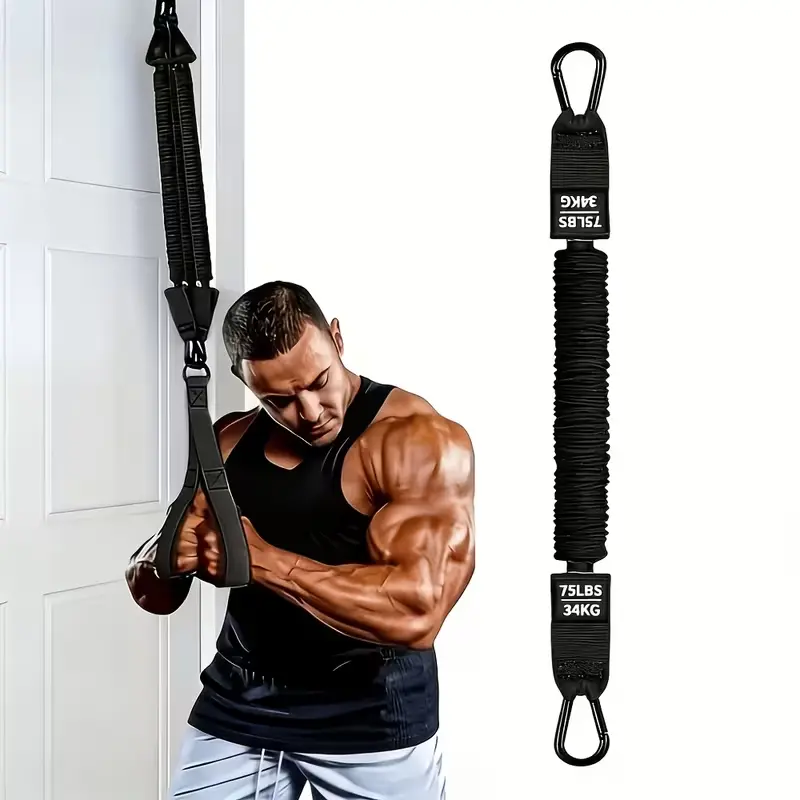 Unisex Pull-Up Assistance Resistance Band with Latex Core, Dual Leg Pedals, Storage Bags & Universal Fit - Functional Strength Training Equipment for Sports, Outdoor Workouts