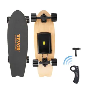 fathersdaygift VEVOR Electric Skateboard with Remote, 13.7 Mph Top Speed 7.5 Miles Max Range Skateboard Longboard, 3 Speeds Adjustment Skateboards, Easy Carry Handle Design, Suitable for Adults Teens Beginners
