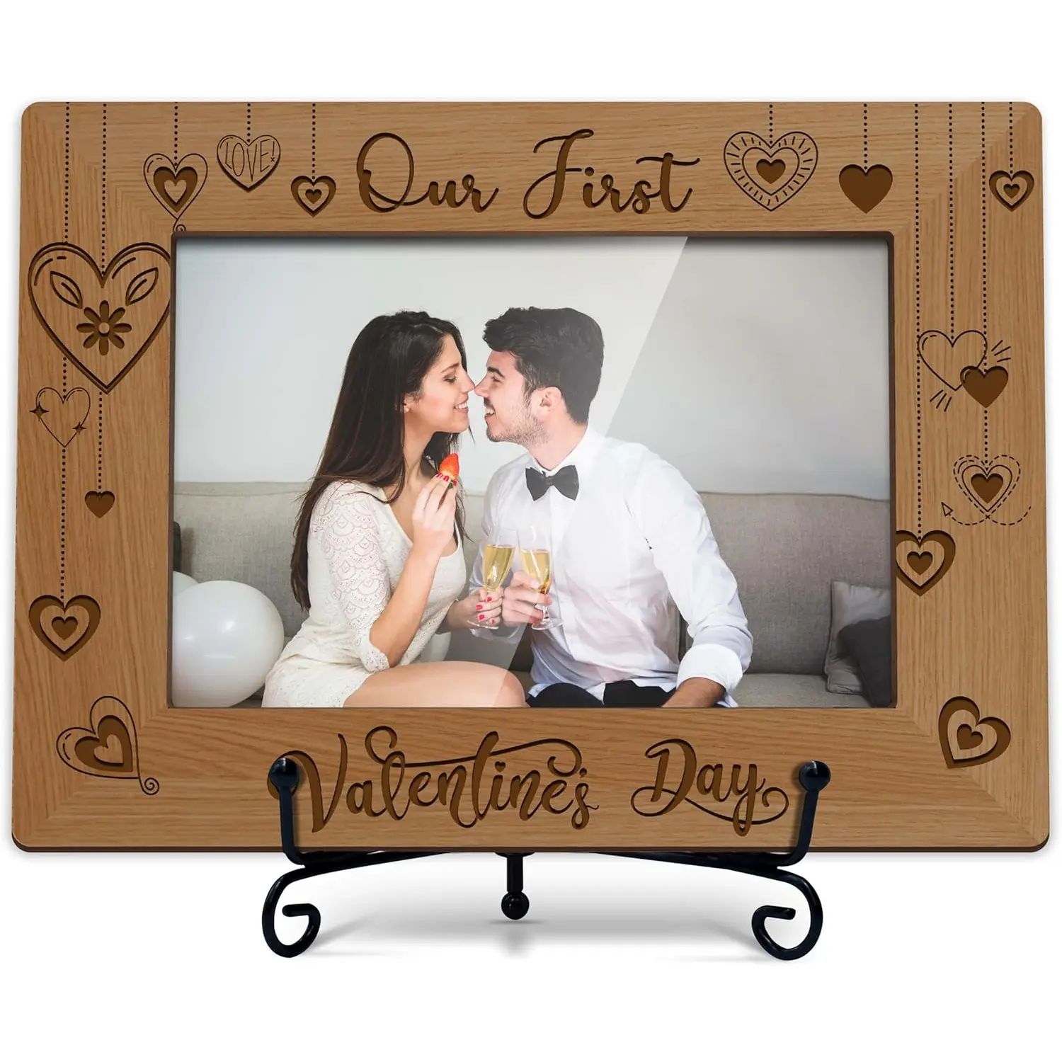 Our First Valentine's Picture Frame. First Valentine'S Boyfriend, Girlfriend, Husband, Wife Couple Photo Gift, Love Remembrance Gifts