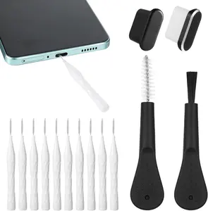 16 Pack Phone Charger Port Cleaner Kit, Anti-Clogging Mini Brushes Cleaner, Reusable Speaker Cleaning Tool, Multifunctional Mini Cleaning Dust Remover Tools for Phone Headphones Tablet Computer Camera