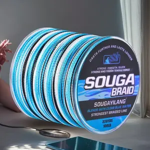 Sougayilang 1PCS 320yds High Strength Fishing Line, 4-strand Wear-resistant Braided Line, Long Casting PE Fishing Line, Zero Stretch, 10-100lbs