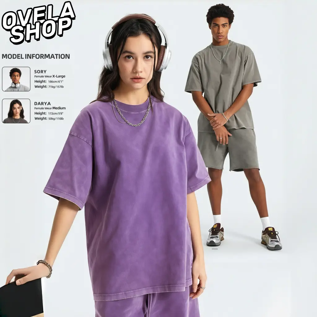 トップス everyone oversized B/D check shortsleeve Women's Oversized Heavyweight Cotton Round Neck Shortsleeve Tshirt