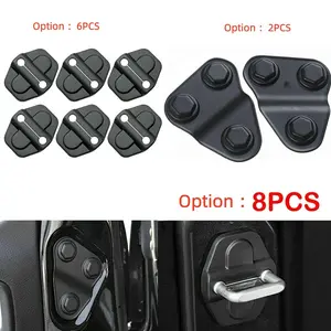 8PCS Door Lock Screw Cover Trim Accessories for Jeep Wrangler JL 18+ Matte Black/2pcs Door Screw Protector Cover Trim /6pcs Door Lock