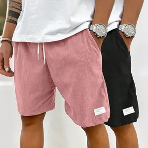 Men's Regular Fit Corduroy Shorts, Casual Comfy Swim Shorts for Summer, Men's Bottoms for Daily Wear