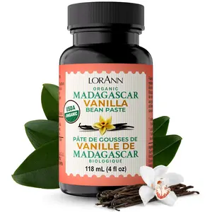 LorAnn Organic Madagascar Vanilla Bean Paste, 4 Ounce
