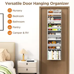 New Non-Woven Door Hanging Storage Bag, 6-Layer Large Grid Suspended Organizer, Back-Of-Door Storage Hang Bag, Space-Saving Design