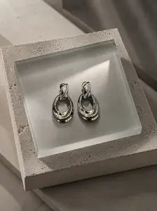 Sculptural Twist Drop Earrings