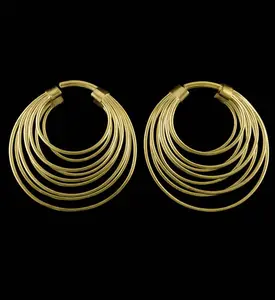 Multi Hoop Brass Ear Weights