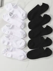 Women's 10 Pairs Sock Packs Solid Minimalist Invisible Socks, Soft Comfy Breathable Anklets for Everyday Wear, Women's Socks & Hosiery for All Seasons, Socks for Women