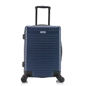 InUSA Deep Lightweight Hardside Carry On Spinner Suitcase - Blue