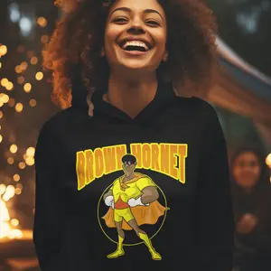The Brown Hornet Hoodie - Fat Albert Classic 🐝 | Premium Blended Cotton | Retro Cartoon Nostalgia