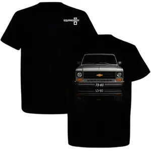 Chevy Square Body C10 Classic Pickup T-shirt for Chevy Fans Streetwear for Car & Truck Lovers 100% Cotton Made in USA Loose Oversized Tee for Teens