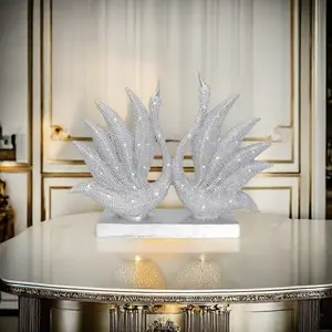 Swan Statue Figurine, Eternal Love Symbol, Luxurious Home Decor, Living Room Entryway Bedroom Study, New Wedding Gift