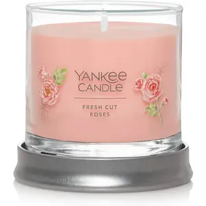 Yankee Candle Fresh Cut Roses Scented, Signature 4.3Oz Small Tumbler Single Wick Candle, over 20 Hours of Burn Time Yankee Candle Company