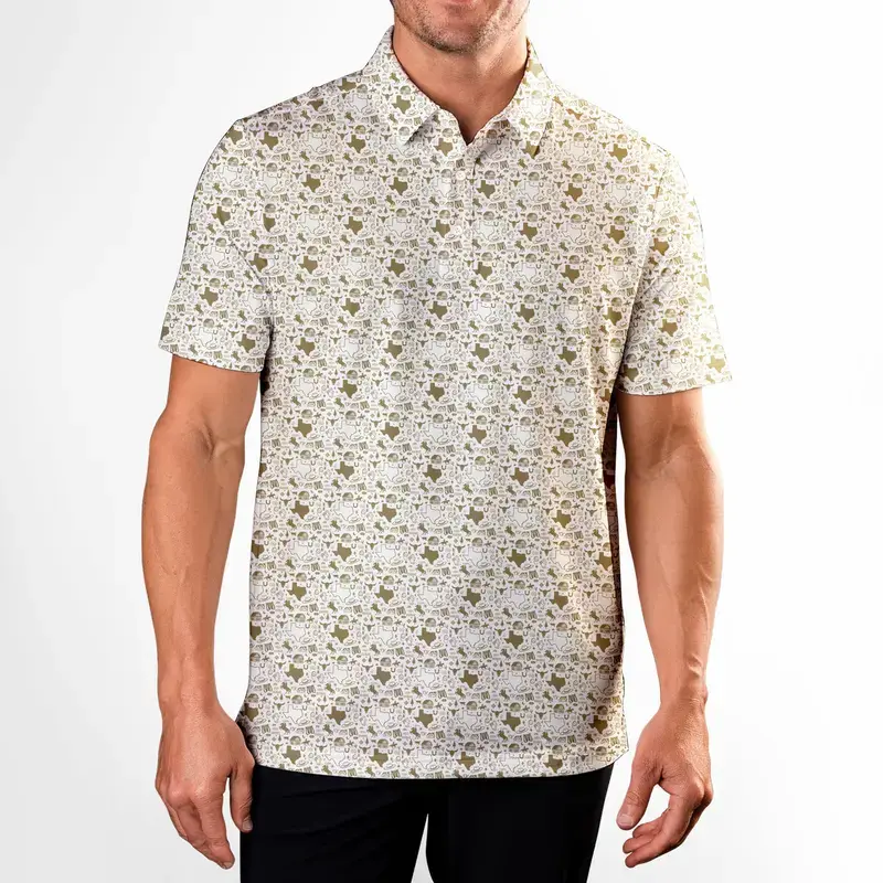 Men’s 2026 Texas Cowboy Golf Polo Shirt Stylish Performance Lightweight Breathable Fit Comfortable Casual Wear