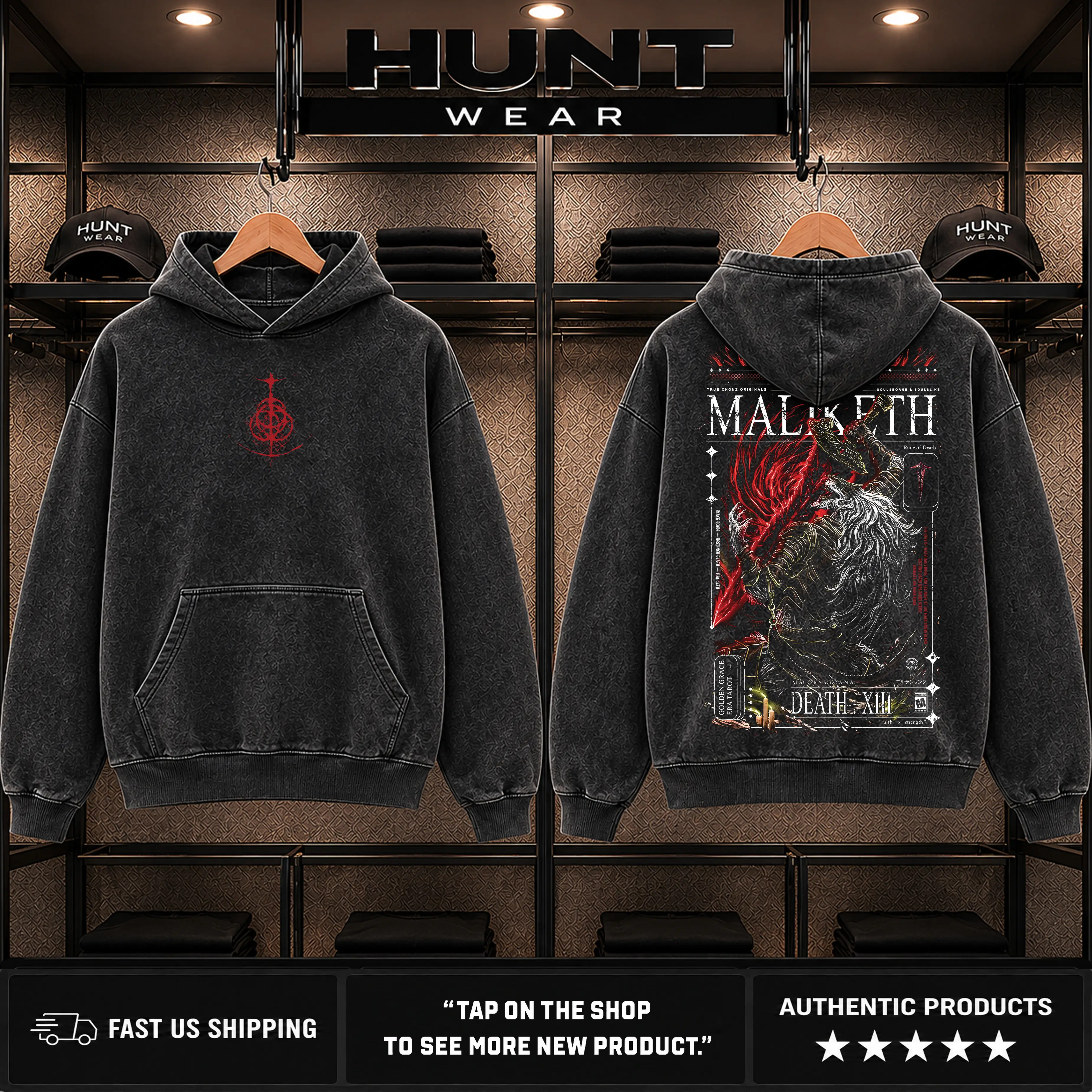 Retro Limited Vintage High quality Maliketh II, The Black Blade Elden Ring Collection Game, inspried merch and gift washed Tee, Gift For Gamer, boyfriend christmas gifts