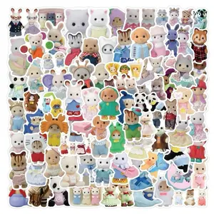 Calico Critters 120pcs Mix Vinyl Decals for Phone Water Bottle Notebook Waterproof Shockproof Protective Cases Personalized Decorations