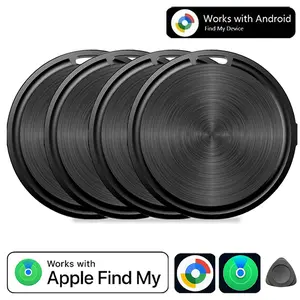 Smart Tracker Air Tag-1/2/4 Packs, Works with Apple Find My (iOS) & Google Find Hub (Android) Compatible, BT Item Finder, Item Locator, Replaceable Battery, for Key, Backpack, Luggage, Black/White