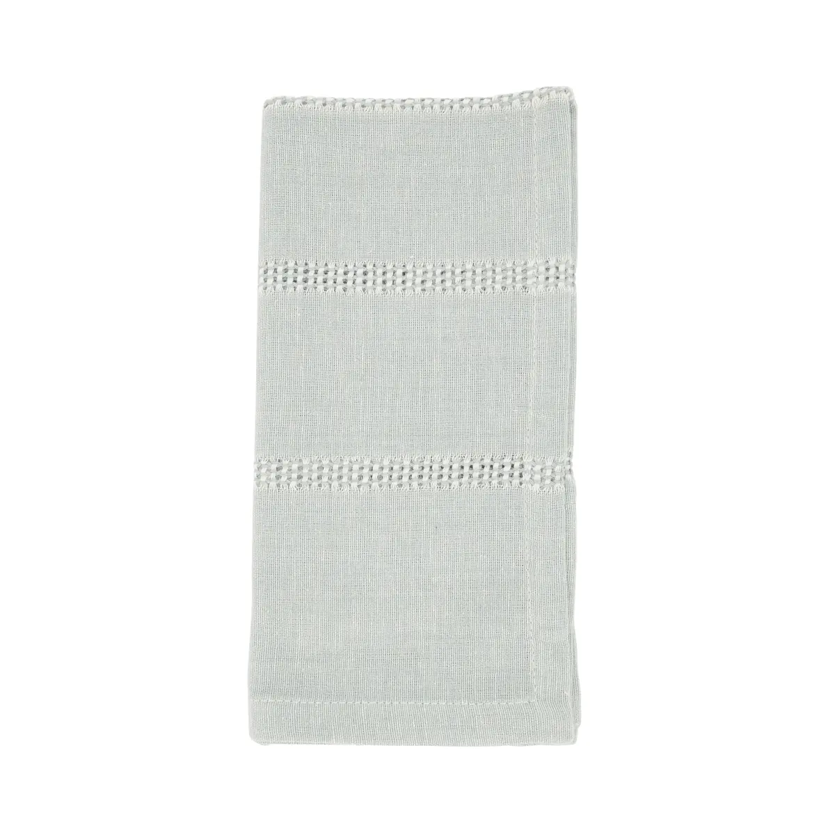 Saro Lifestyle 6865.BG20S 20 in. Leno Stripe Elegance Napkin, Blue & Grey - Set of 4
