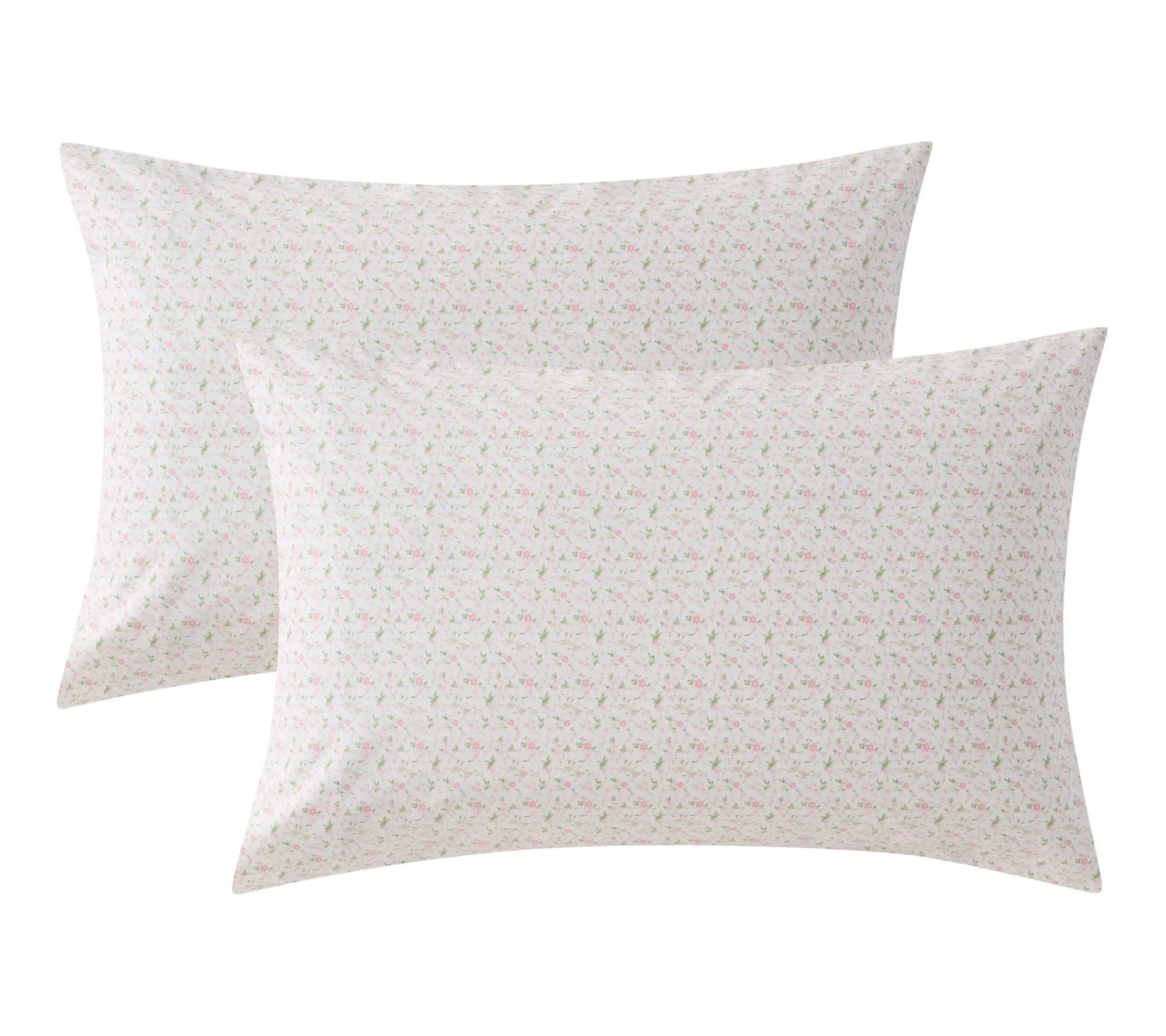 Laura Ashley Evie Coral Cotton King Pillowcase Set