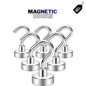 Magnetic Hooks, Cruise Ship Essentials, 30lb+ Heavy Duty Magnetic Hooks for Cruise Cabins, Refrigerator, Grill, Hanging, and Travel | Extra Strong Must-Haves Magnet Hook