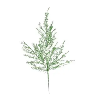 19"L Glitter Pine Spray in Green
