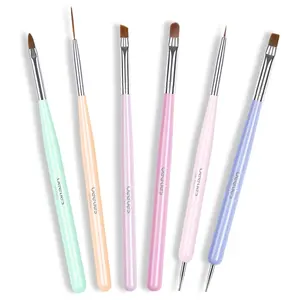 Beetles Nail Art Brushes Set Gel Polish Nail Art Design Pen Painting Tools Fingernail Brush Nail Cleaning Brush Nail Art Liner Brush and Nail Dotting Pen Salon Gift for Girls Women