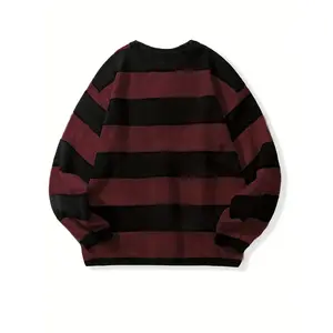 Autumn/Winter New American Dark BF Casual Style Loose High School Youth Long Sleeve Sweater Couple's Stripe Design Male Female MatchRAIMENTRY
