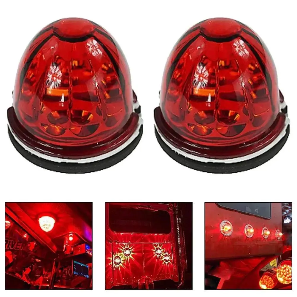 Twin Pack Of Watermelon Style Marker Lights Featuring Robust Construction And Bright Compatible With Most Vehicles