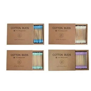 Multifunctional Dual End Cotton Swabs Chemical Free Soft Cotton Buds for Skincare Makeup Removal Personal Hygiene 200 Pieces.